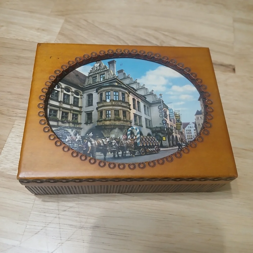 Vintage Collectible Music Box Deichert Ballerina W. Germany Edelweiss Hand Made